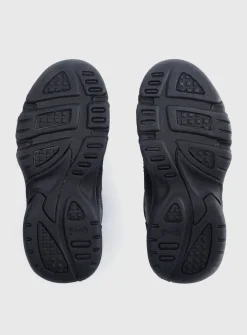START-RITE Meteor Black Leather School PE Trainers 4