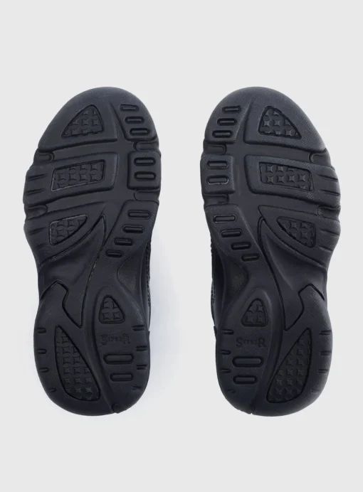 START-RITE Meteor Black Leather School PE Trainers 4