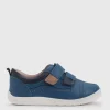START-RITE Play house Blue Leather Rip Tape Pre School Trainer Shoes 4.5 Infant