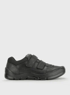 START-RITE Rhino Warrior Black Leather Rip Tape School Shoes 2
