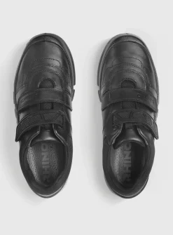 START-RITE Rhino Warrior Black Leather Rip Tape School Shoes 2
