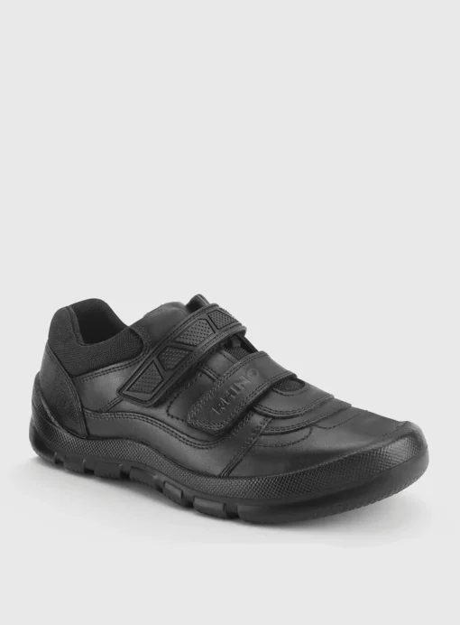 START-RITE Rhino Warrior Black Leather Rip Tape School Shoes 2