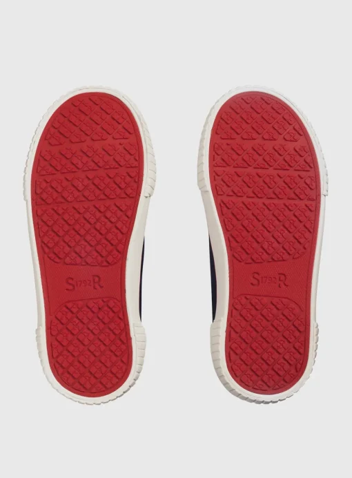 START-RITE Sandy Beach Navy Double Strap Canvas Shoes 8 Infant