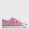 START-RITE Sandy Beach Pink Glitter Double Strap Canvas Shoes 2.5