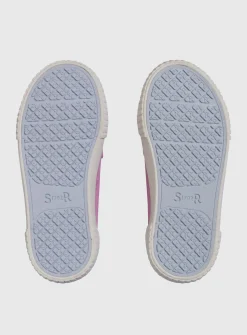 START-RITE Sandy Beach Pink Glitter Double Strap Canvas Shoes 2.5