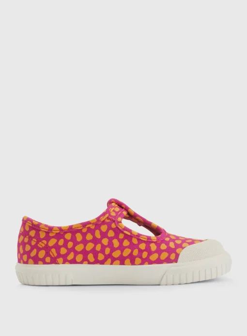 START-RITE Skipper Pink/Orange T Bar Canvas Shoes 12 Infant