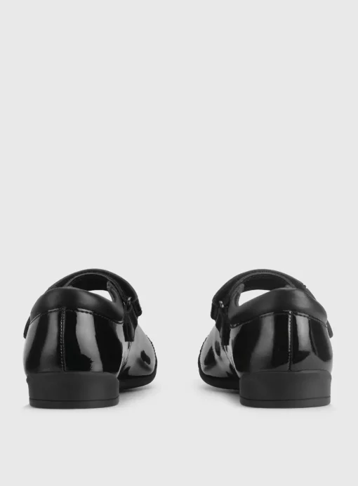 START-RITE Stardust Black Patent Leather Mary Jane School Shoes 1.5