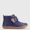 START-RITE Totter French Navy Leather Rip Tape Boots 4.5 Infant