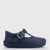 START-RITE Travel Navy Soft Leather T Bar First Steps Shoes 4.5 Infant
