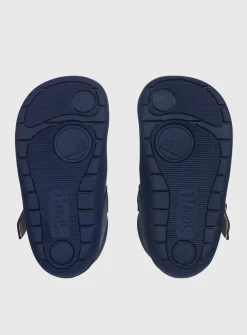 START-RITE Travel Navy Soft Leather T Bar First Steps Shoes 4.5 Infant