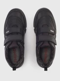START-RITE Trooper Black Leather Rip Tape School Shoes 4