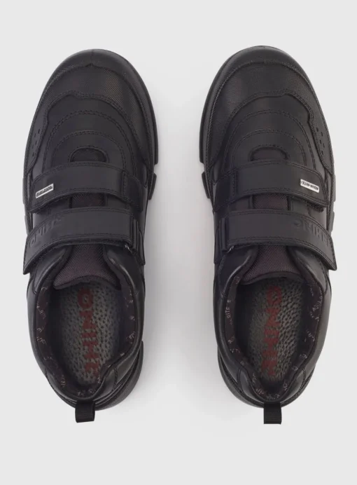 START-RITE Trooper Black Leather Rip Tape School Shoes 4