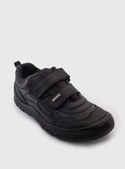 START-RITE Trooper Black Leather Rip Tape School Shoes 4