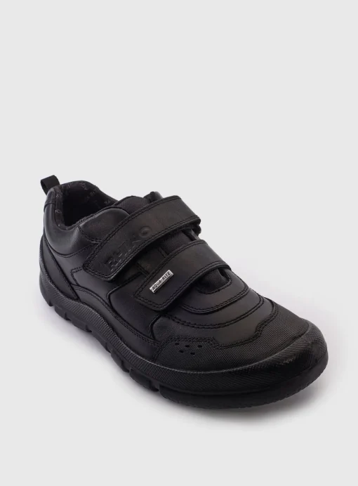 START-RITE Trooper Black Leather Rip Tape School Shoes 4