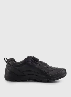 START-RITE Trooper Black Leather Rip Tape School Shoes 4