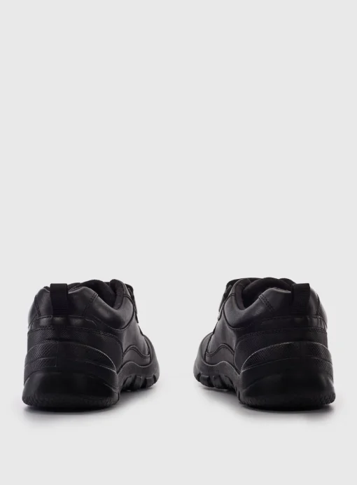 START-RITE Trooper Black Leather Rip Tape School Shoes 4