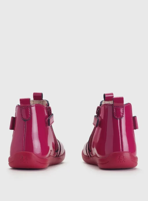 START-RITE Wonderland Cherry Red Patent Leather Zip Up First Chelsea Boots 4.5 Infant