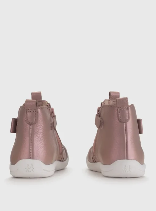 START-RITE Wonderland Taupe Pearlised Leather Zip Up First Chelsea Boots 5 Infant