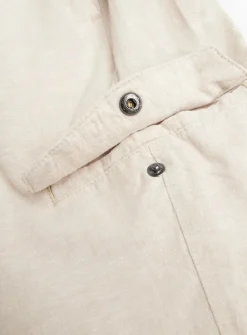 Stone Cargo Linen Shorts 42