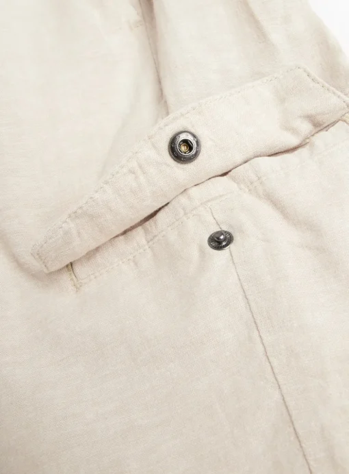 Stone Cargo Linen Shorts 42