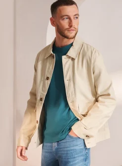 Stone Cotton Twill Shacket XXL
