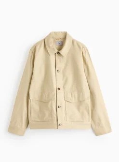 Stone Cotton Twill Shacket XXL