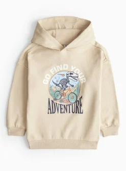 Stone Dino Adventure Graphic Hoodie 8 years