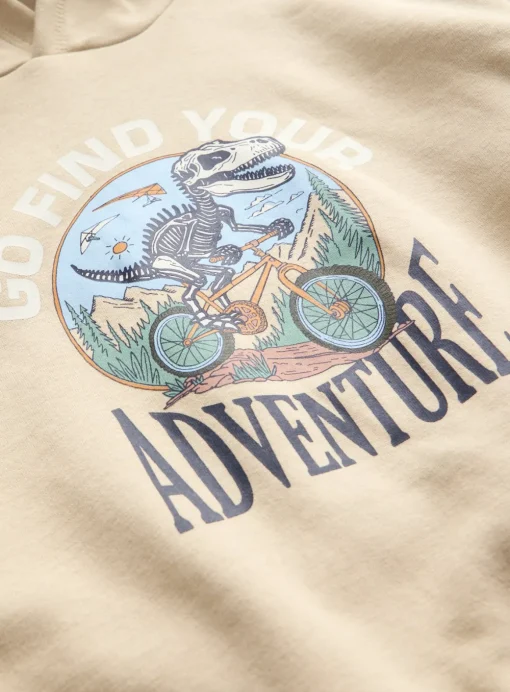 Stone Dino Adventure Graphic Hoodie 8 years