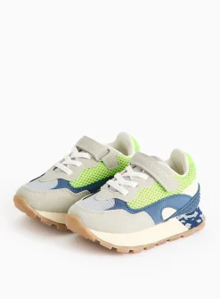 Stone Neon Contrast Jogger Trainers 10 Infant
