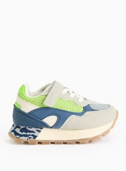 Stone Neon Contrast Jogger Trainers 10 Infant