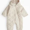 Stone Quilted Pramsuit 18-24 months