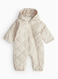 Stone Quilted Pramsuit 18-24 months