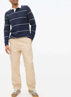 Stone Straight Leg Canvas Trousers 36S