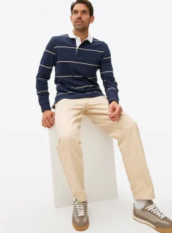 Stone Straight Leg Canvas Trousers 36S