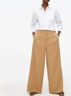 Stone Ultra Wide Leg Tailored Trousers 12S