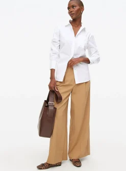 Stone Ultra Wide Leg Tailored Trousers 12S