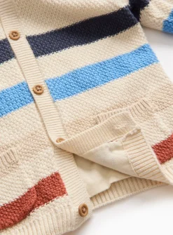 Stripe Balloon Hooded Cardigan 6-9 months