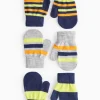 Stripe Magic Touchscreen Mittens 3 Pack One Size