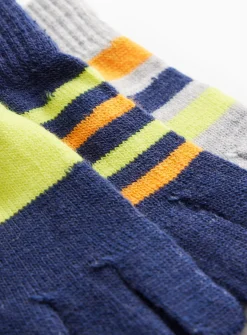 Stripe Magic Touchscreen Gloves 3 Pack One Size