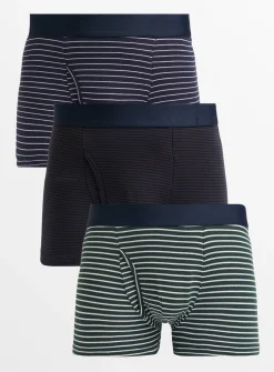 Striped Print Trunks 3 Pack XXL