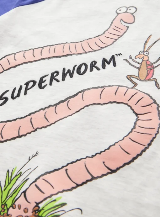 Superworm Blue Printed Pyjamas 1-2 years