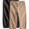 Tan & Black Woven Trousers 2 Pack 1-2 years