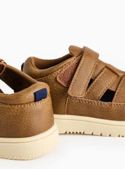 Tan Faux Leather Fisherman Sandals 8 Infant