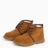 Tan Faux Suede Seam Detail Lace Up Boots 8 Infant