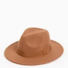 Tan Felt Fedora Hat One Size