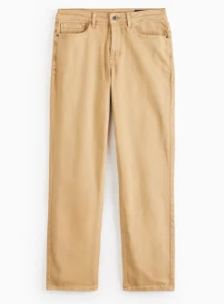 Tan Garment Dye Straight Leg Denim Jeans 38R