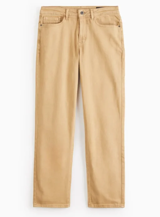 Tan Garment Dye Straight Leg Denim Jeans 38R