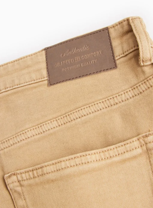 Tan Garment Dye Straight Leg Denim Jeans 38R