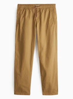 Tan Pull-On Regular Fit Trousers 36R