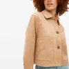 Tan Suede Look Boxy Jacket 18